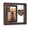 Wooden Rotating Commemorative Photo Frame Dog and Cat Pet Photo Frame Wooden Double-Sided Photo Frame Love Hanging Sign Can Be Written on the Ornaments