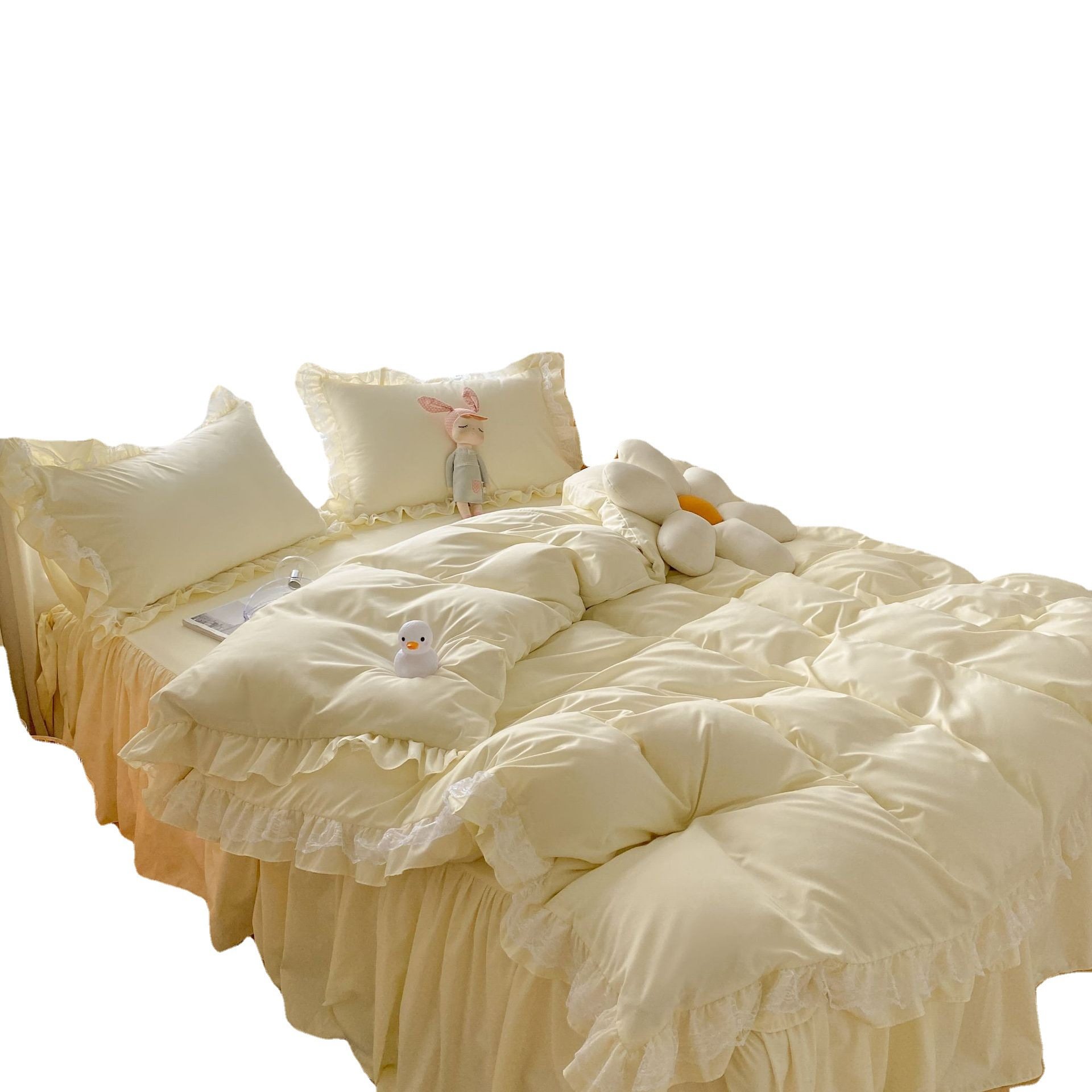 Cross-border U.S. size foreign trade supply lace ruffled temperament cute princess style exquisite handmade three-piece set