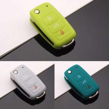 Suitable for Volkswagen Bora Lavida Touran Touguan Passat Octavia remote control key case silicone key case