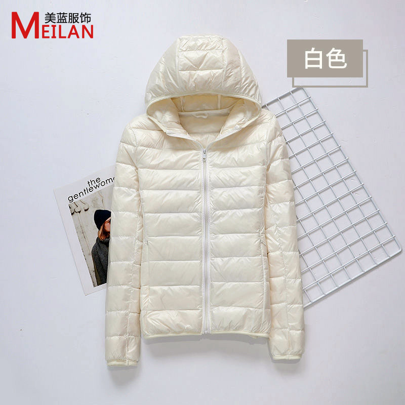 羽绒服女士2025新款短款轻薄加厚保暖修身韩版白鸭绒时尚外套批发