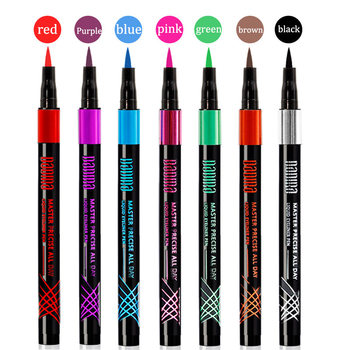 Eyeliner Pen, Colorful Waterproof Long-Lasting Liquid Eyeliner Pen for Students and Beginners, Not Easy to Smudge, Sweat-Proof, and Does Not Fade at the Corners of the Eyes