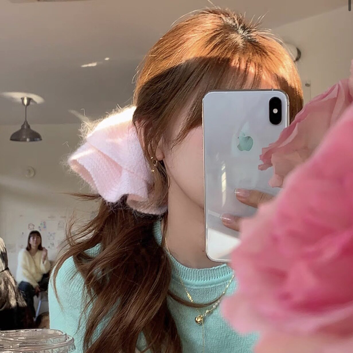 Korean Gentle Girl Wool Knitted Large Intestine Hair Ring Ponytail Ball Head Hair Tie Extra Large Flower Hair Rope