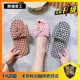 New Style Bow Flat Linen Slippers Women's Slimming Exterior Wear Indoor Dual-Use Ultra-Light Ultra-Soft Lattice Slippers for All Seasons