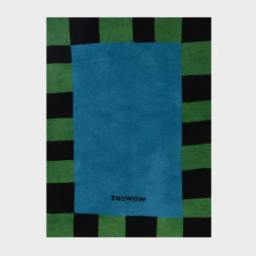 Memphis Plaid Class a Maternal and Infant Grade Half-Velvet Blanket Nap Blanket Mid-Century Style Sofa Blanket Casual Throw Blanket