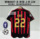 Классический ретро-свитер AC Milan с короткими рукавами № 22, футбольная форма Kakadaro little Romaldini mini 35