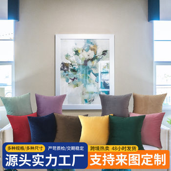 Velvet Pure Color Creative Nap Pillow Super Soft Sofa Cushion Plush Pillow Jacket Cross-Border Export