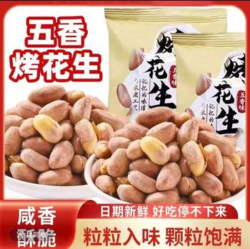 Spiced Roasted Peanuts as Snacks, Ready-To-Eat Shandong Specialty, Individually Packaged and Easy to Carry, Spiced Roasted Peanuts