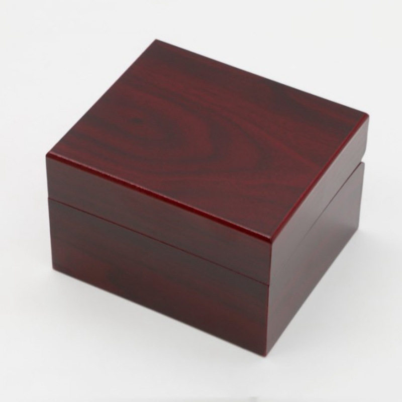 Painted Watch Box Wooden Box Maroon Wooden Flip Gift Storage Jewelry Packaging Single High-End Wooden Watch Box