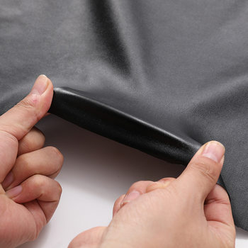 Super Soft Knitted Leather Flat Elastic Sheep Edge Woven Thin Fabric Soft Leather Skin-Friendly Clothing Fabric Leather Cloth Black Multi-Color