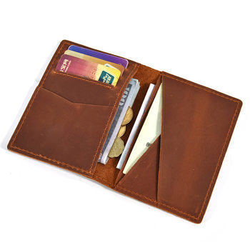 Cross-Border Genuine Leather Retro Coin Purse Crazy Horse Leather Korean Style Coin Bag First Layer Cowhide Simple Portable Card Holder Id Bag