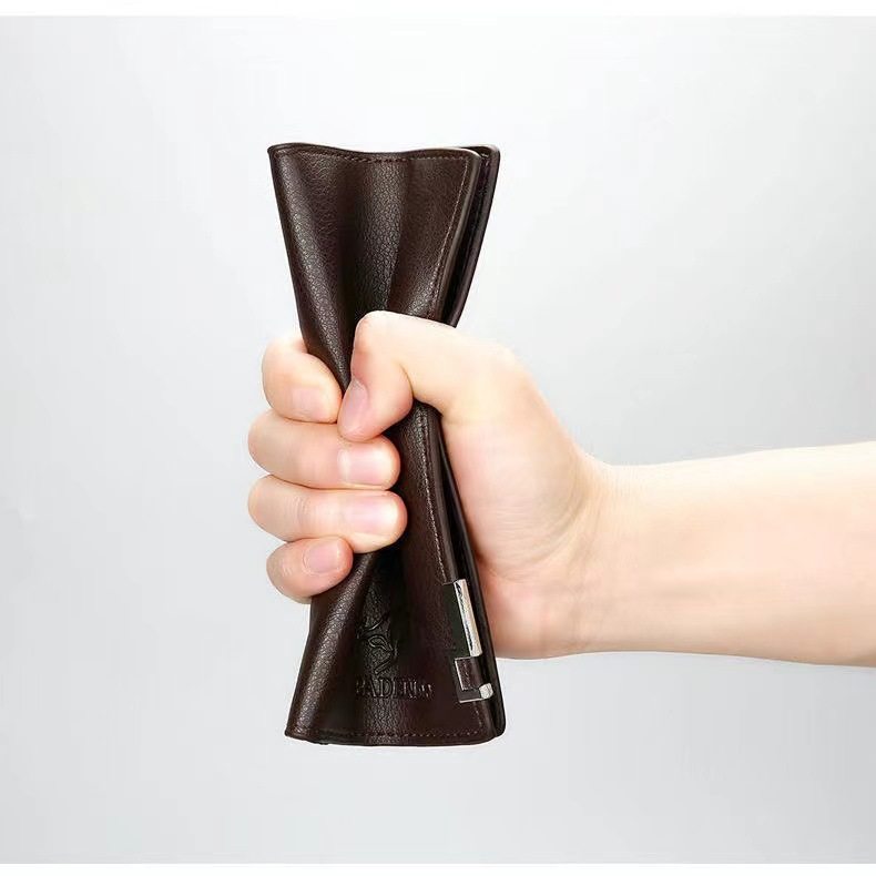 Brand Long Wallet Men's Wallet Gift PU Men's Wallet Clutch Bag Leather Bag Long Ticket Clip Men's Clip Bag