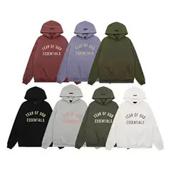 Cross-border foreign trade autumn and winter new FOG three-dimensional hot stamping letters fleece-lined hooded sweater loose casual pullover hoodie