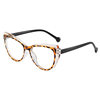 New Cat-Eye Color-Blocking Frame Personality Plain Glasses Fashion European and American Style Natural Look Xiaohongshu Street Glasses Frame for Women Trendy