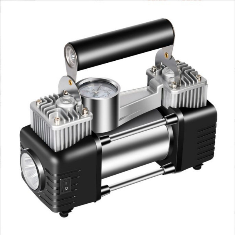 Cross-border car air pump car tire air pump pure copper motor dual-cylinder 12V high-power high-pressure air pump