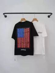 2026 Summer New Style American Retro Printed Silk Screen Flag Unisex Casual Versatile Short-Sleeve T-Shirt