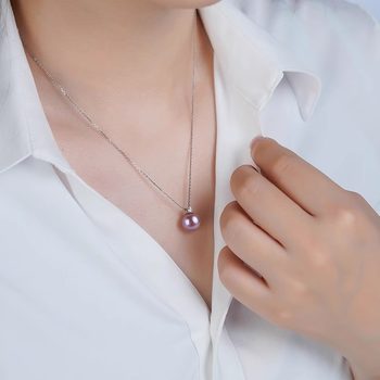 Tahiti Edison Pearl Pendant Necklace Earrings Strong Light Natural Freshwater Glass Pearl suit Jewelry Gifts