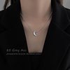 Sweet cool hot girl moon necklace female summer ins cold style hip hop clavicle chain 2023 New neck chain accessories