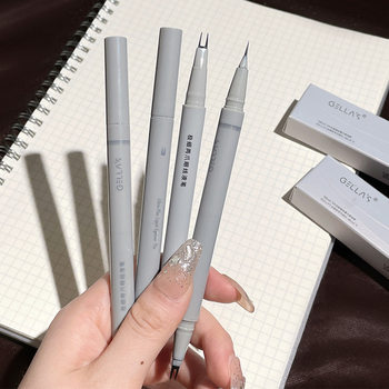 Gellas Double-Ended Liquid Eyeliner Pen, Two-Claw Lower Eyelash Pen, Not Easy to Smudge, Waterproof and Sweat-Proof