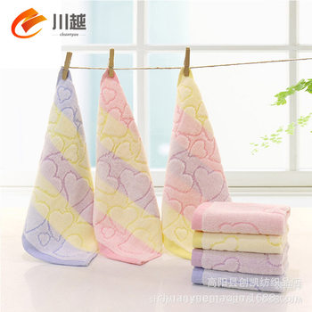 [Square Towel] 25*25cm Cartoon Bear Head Heart-Shaped Square Towel Kindergarten Baby Face Towel Infant Drool Towel