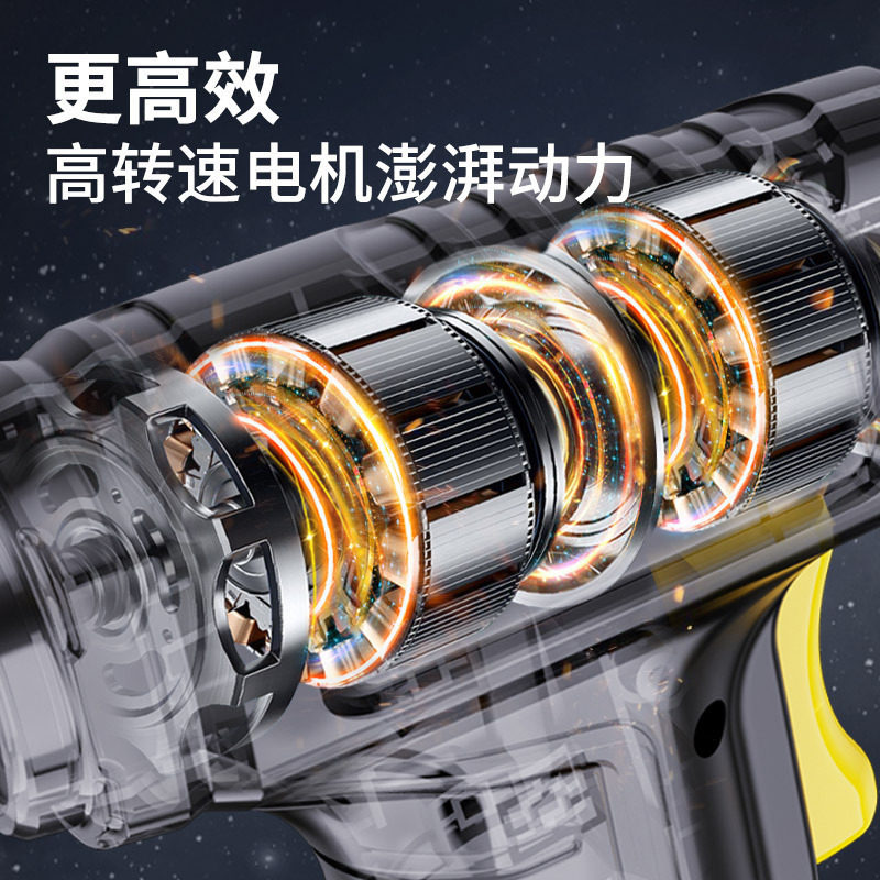 Automotive Supplies Cross-border Vehicle Handheld Wireless Inflatable Pump Intelligent Digital Display Outdoor Emergency Illuminable Inflatable Pump