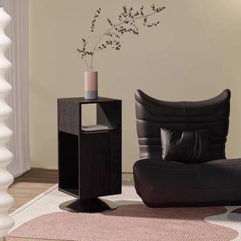 Italian-Style Sofa Side Table, Rotatable Bedside Table, Creative Minimalist Corner Table, Simple Home Small Apartment Living Room Side Cabinet