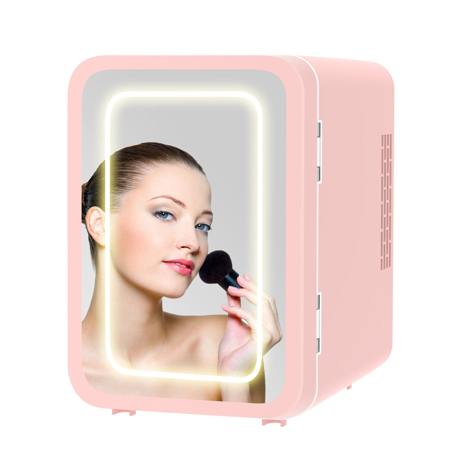 Cross-border hot sale beauty refrigerator 4L mirror cosmetic mask portable cold and warm dual-use small mini car refrigerator