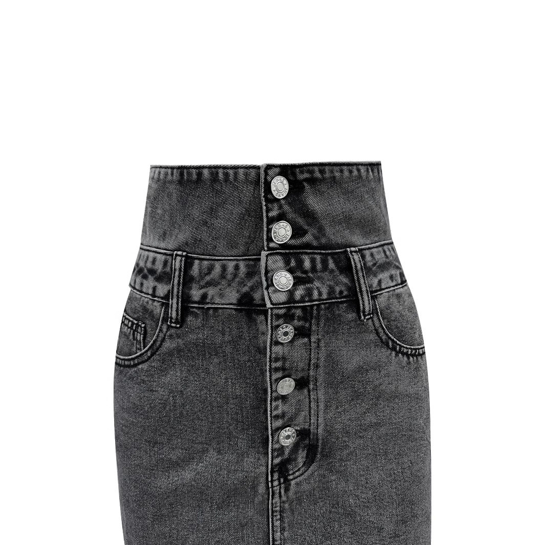 Street Style Womens Skirt Unique Double Waist Design Casual Fit Versatile for Everyday Wear Ready to Ship
