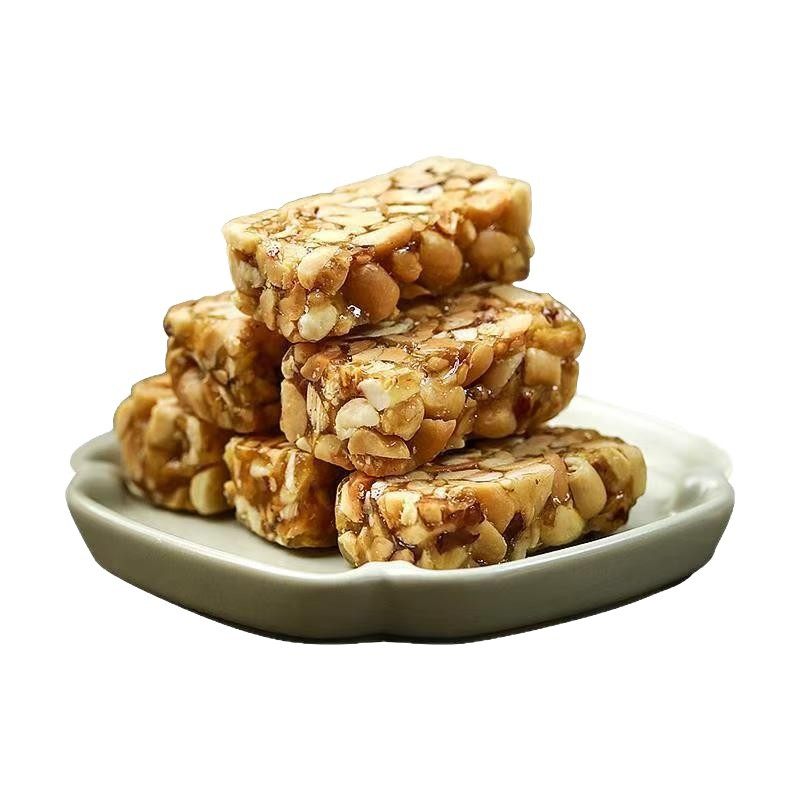 Sucrose-Free Peanut Brittle Candy in Bulk 5kg Sweet Potato Crispy Pumpkin Seeds Black Sesame Flavored Peanut Bars Casual Snacks