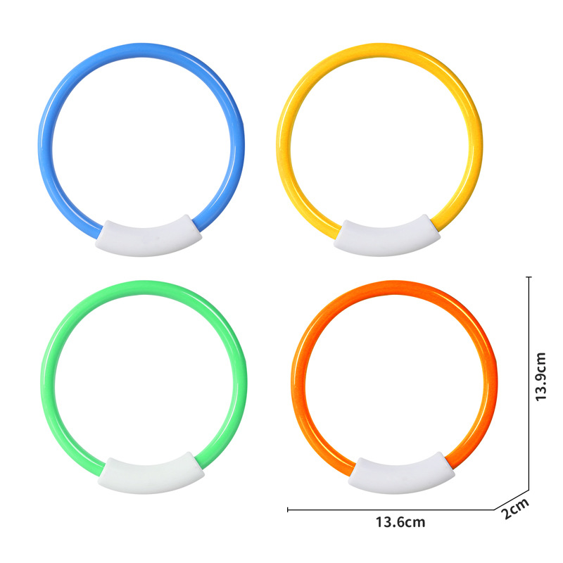 跨境亚马逊戏水潜水玩具儿童游泳池寻宝潜水鱼雷水环钻石套装玩具
