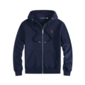 Iron zipper royal blue red label