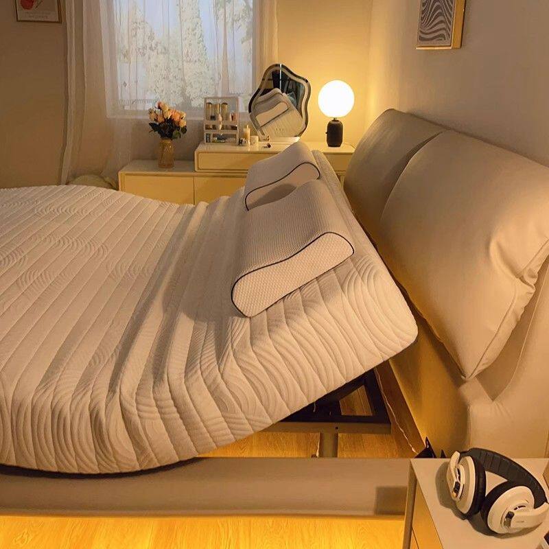 Smart Latex Spring Mattress Ear Light Luxury Modern Smart Suspended Electric Leather Bed Double Bedroom