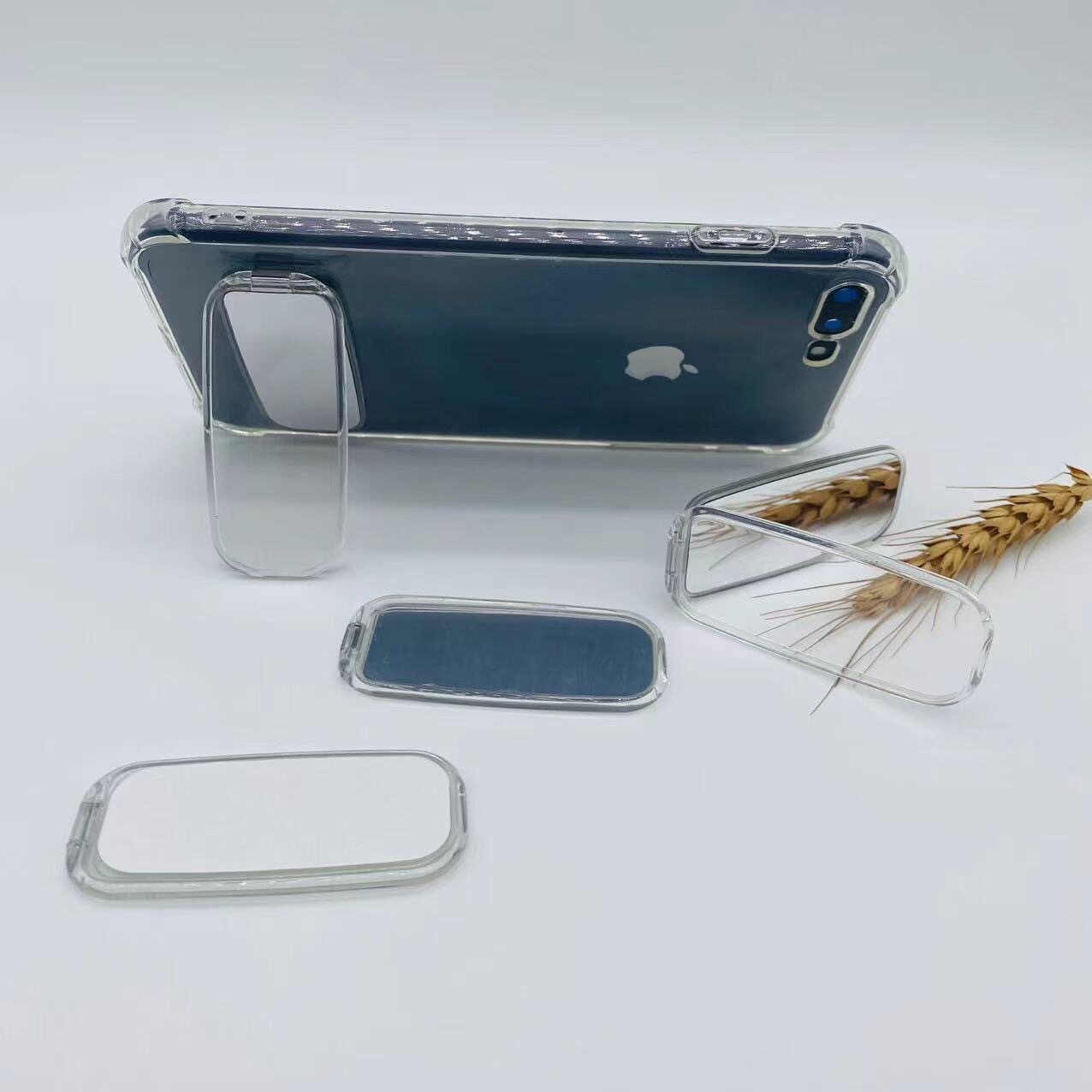 隐形手机支架亚克力镜面桌面背贴粘贴手机壳上的支撑架子后背面