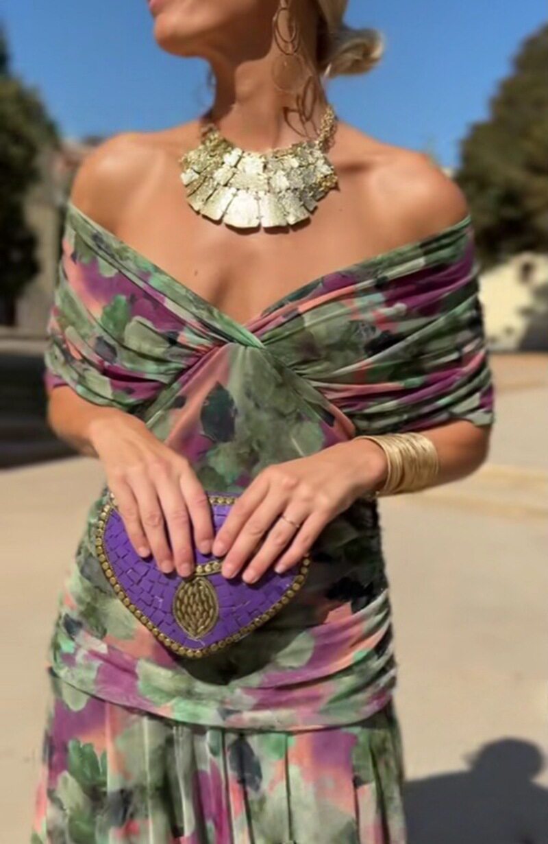 Elegant Womens Solid Color Deep V Neck Mesh Dress Waist Defined Autumn Style Wholesale Available