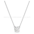 Eight claw single diamond white gold necklace