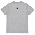 C168 gray back black heart