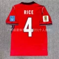 2627 england away game + printed number 4 star + world cup badge