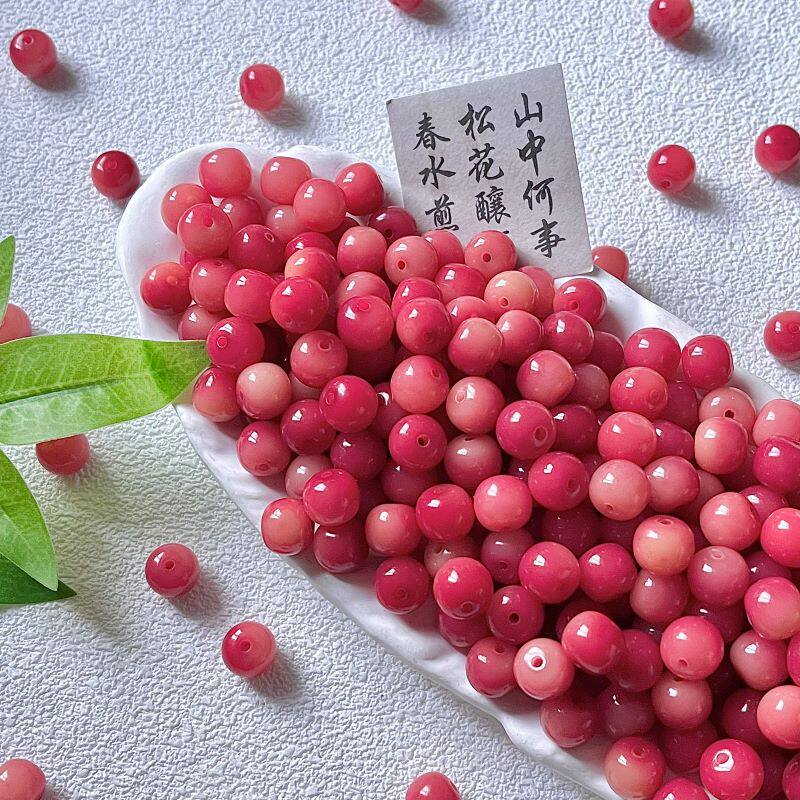 Rose purple natural bodhi hand string loose beads handmade DIY beaded bracelet jewelry accessories beads plate string women wholesale