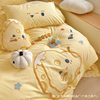 Class A maternal and child grade cotton washed cotton bed four-piece set 60 cotton children's bedding cartoon quilt cover three-piece set