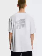 Correct Version of the Ango Running N Wave Phantom Letter Logo Print Summer Versatile Unisex Pure Cotton Loose Short-Sleeve T-Shirt