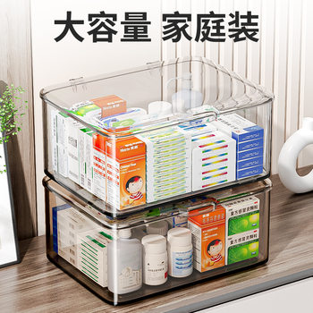 Transparent Acrylic Storage Box with Lid Dust-Proof Desktop Storage Box Medicine Storage Large-Capacity Cosmetics Storage Basket
