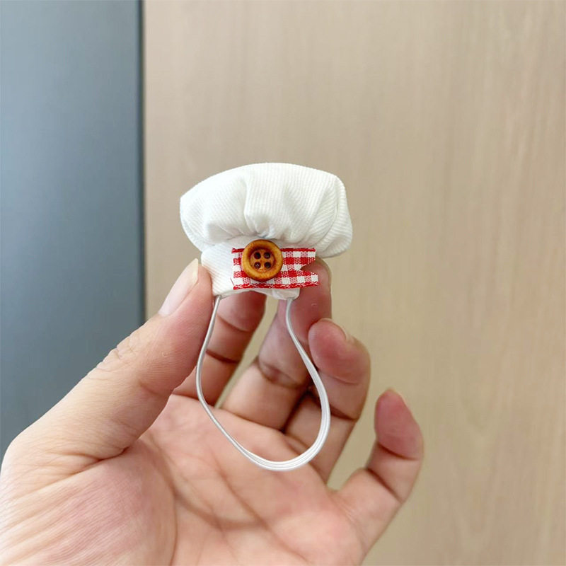 可爱迷你帆布包毛绒玩偶格子包西高地公仔扭棒小狗配饰格子裙娃衣