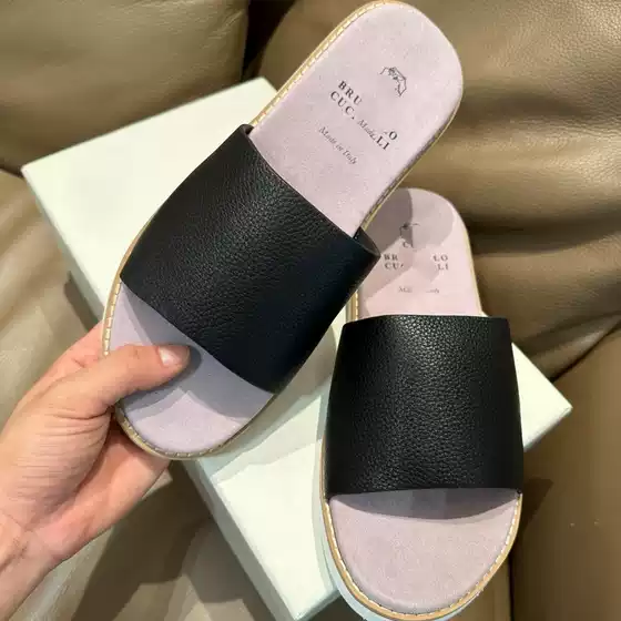 2024 Summer Old Money Style Commuter Round Head Men's Suede Slippers Leather Cashmere High-end Slippers Free Shipping