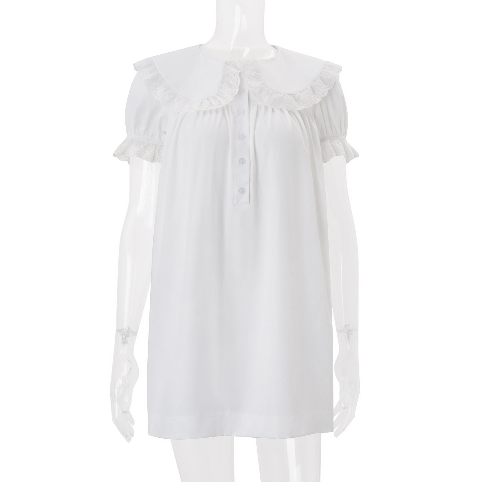 Summer Womens Dress Elegant Fit Versatile Style Puff Sleeves Ruffle Hem Casual or Party Wear Wholesale Available