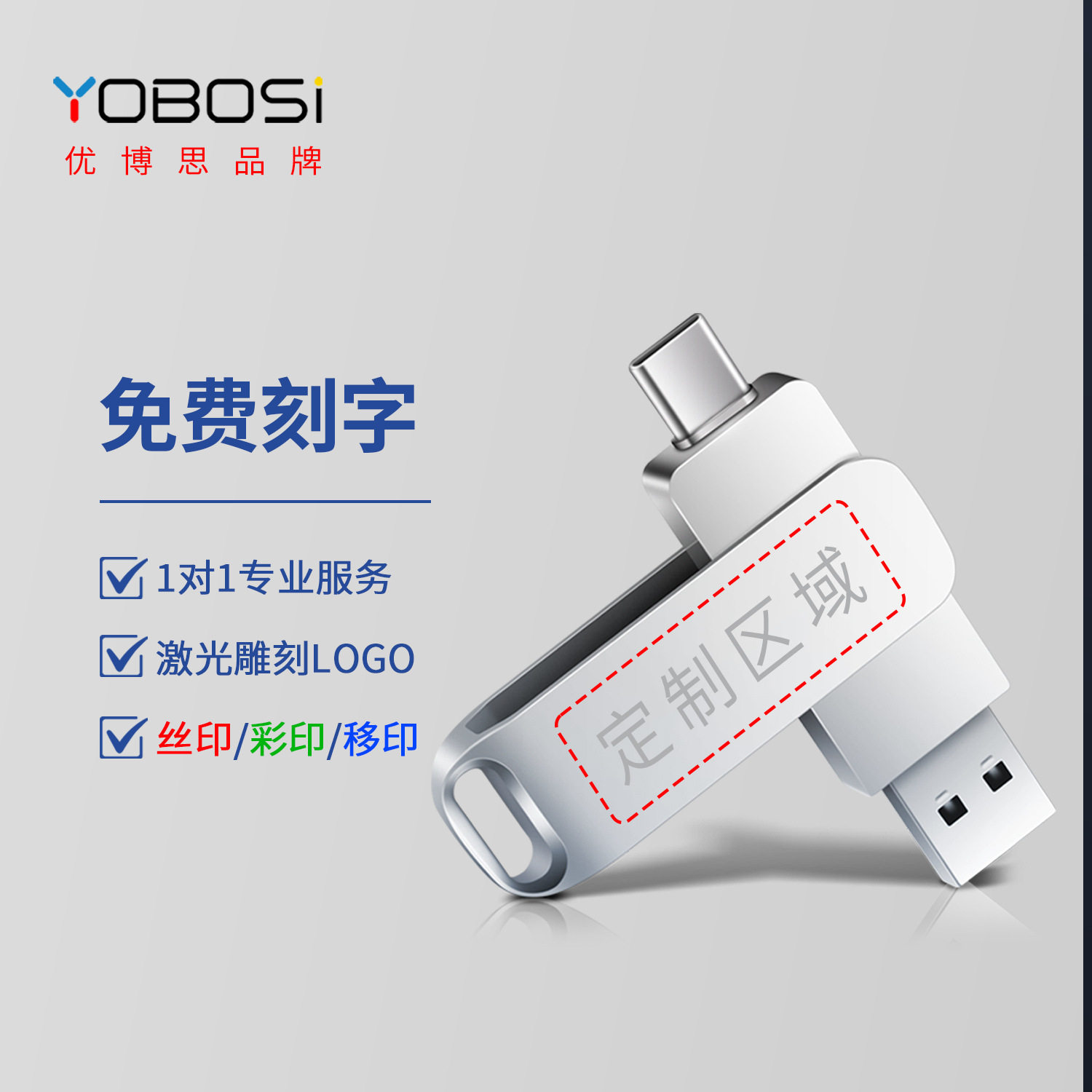USB Flash Drive Customized 32g Car Metal High-Speed 64g Large-Capacity Mobile Phone and Computer Dual-Purpose Rotating USB Flash Drive 128Gb Gift