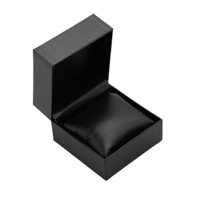 Wholesale Flip Watch Case Storage Box Plastic Watch Case Pu Leather Jewelry Bracelet Packaging Box Hot Stamping Logo