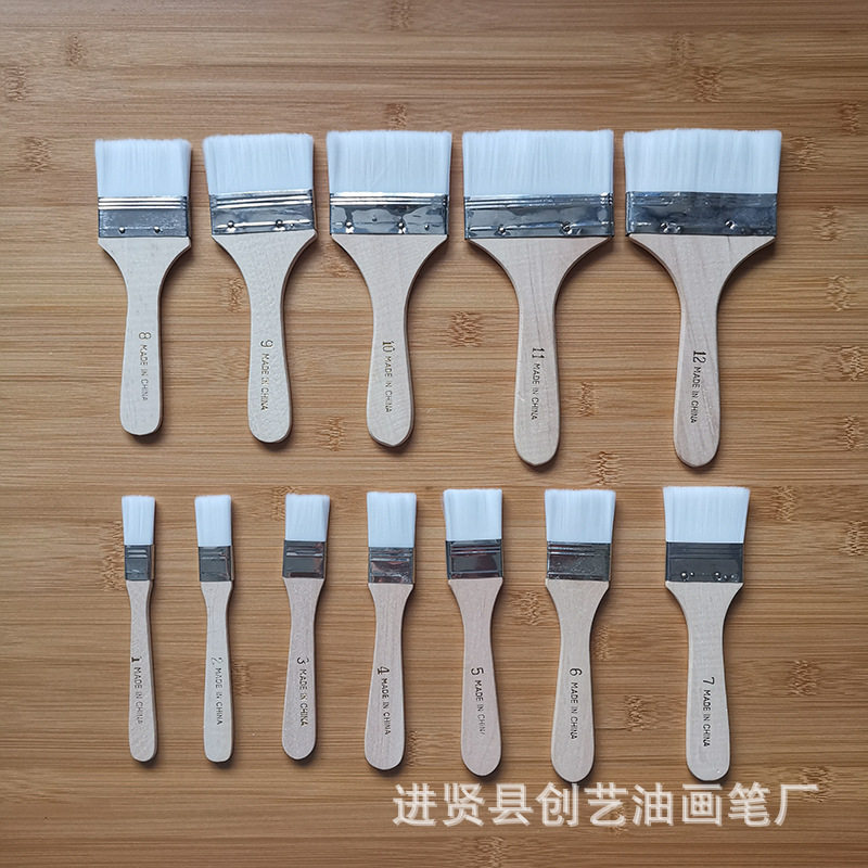 Chuangyi 1-12 Nylon Oil Painting Brush Brush Bristle Brush Brush Brush Brush Brush Wholesale