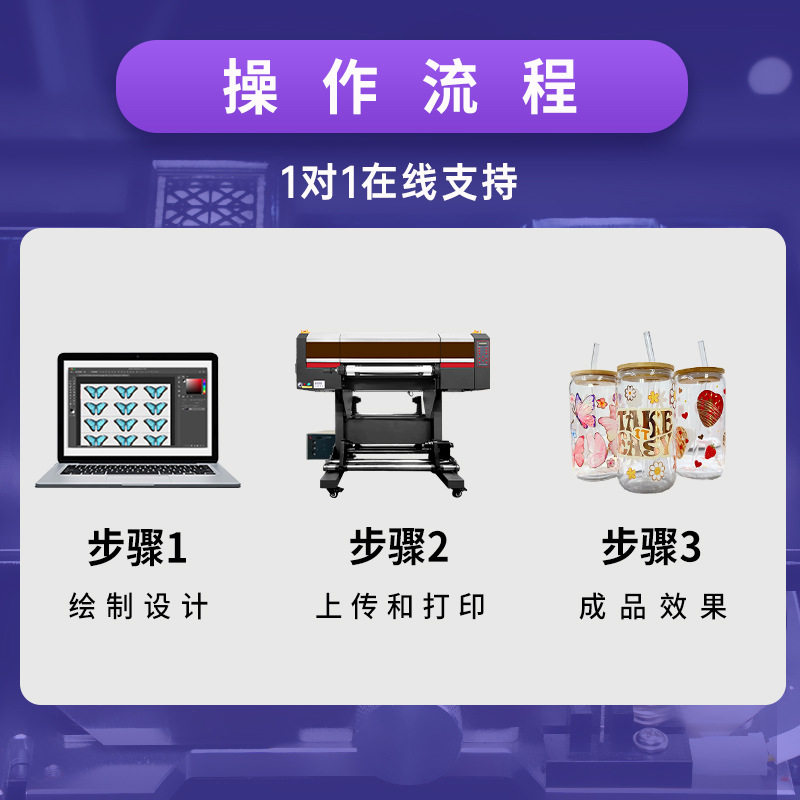 Transfer Sticker Crystal Label Uv Printer Label Sticker Crystal Label Printing and Laminating All-In-One Machine Uv Name Sticker Printing Machine
