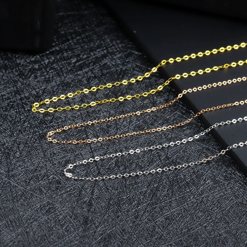 Aiyu Color-Preserving Chain Box Chain Gold-Plated Clavicle Chain O-Shaped Chain Women's Necklace Alloy Chain Ay1122221