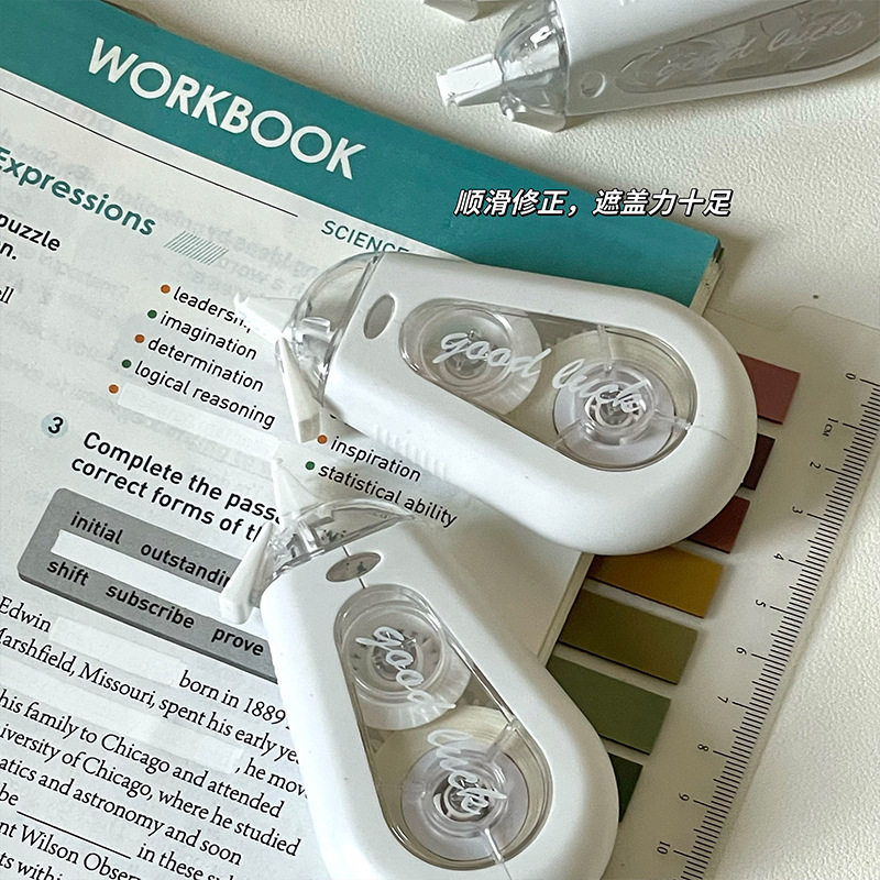 Ins Anti-Fall Correction Tape Large Capacity Correction Tape for Students Silent Smooth Flip-Top Correction Tape