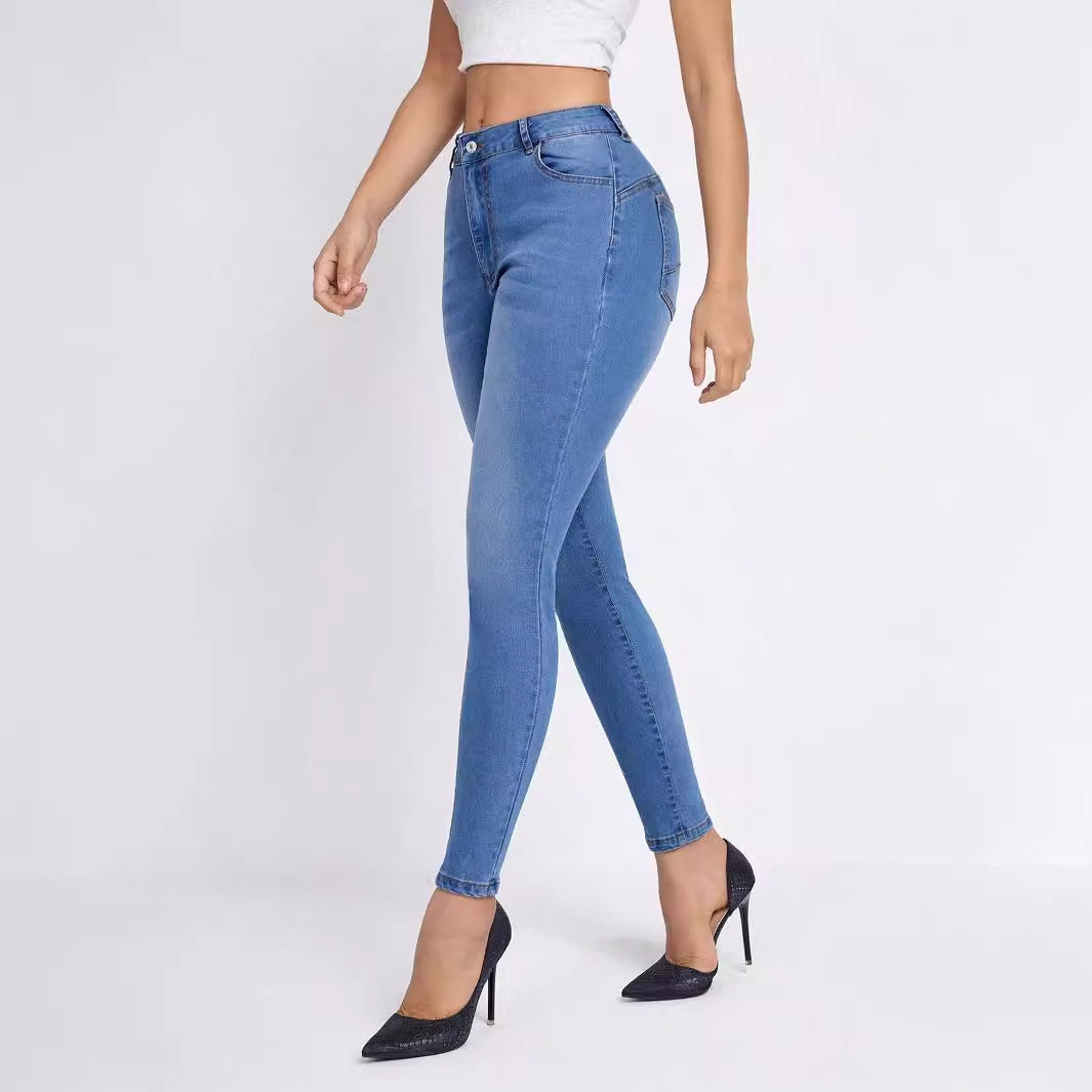 Skinny Stretch Denim Jeans for Women Versatile Fashion Comfortable Fit Casual Style Ready to Ship Low MOQ